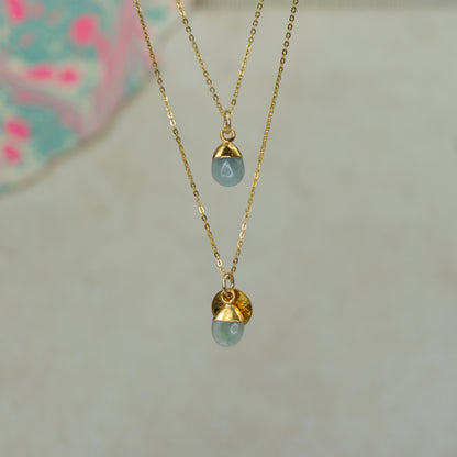 Tumbled Aquamarine pendant