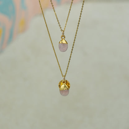 Tumbled Rose Quartz Pendant