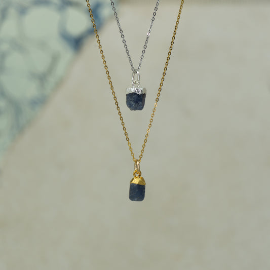 Raw Sapphire Pendant