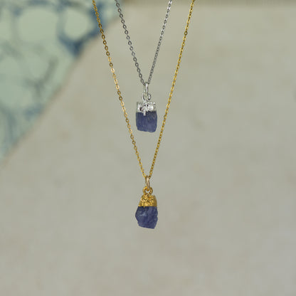 Raw Tanzanite Pendant