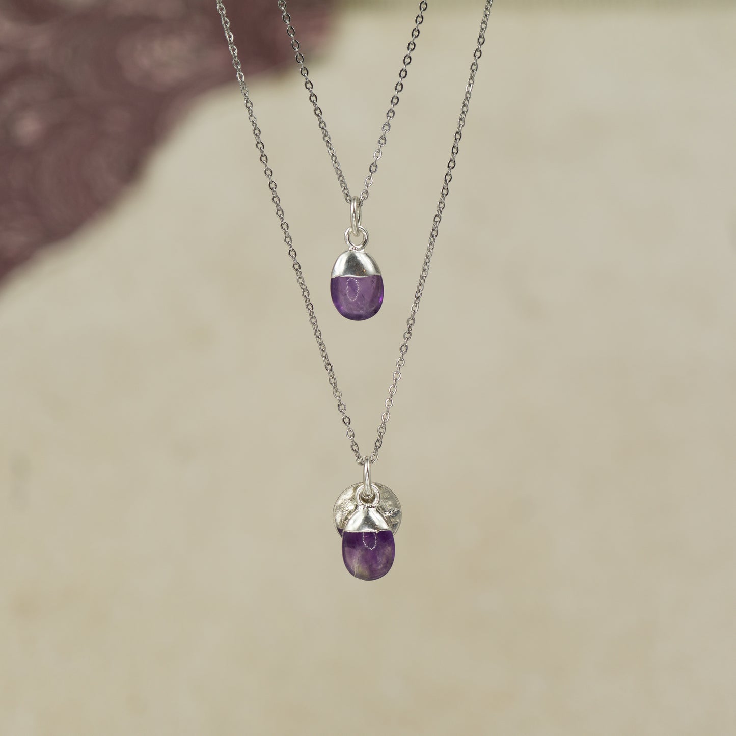 Tumbled Amethyst Pendant