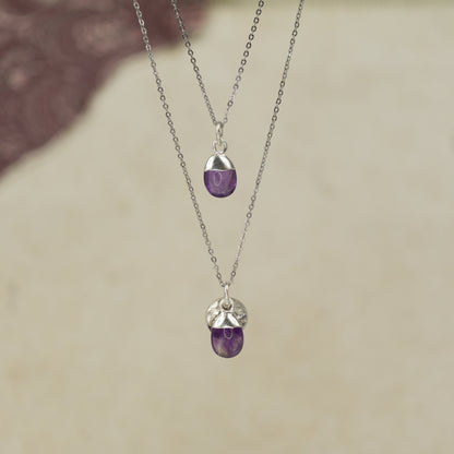 Tumbled Amethyst Pendant