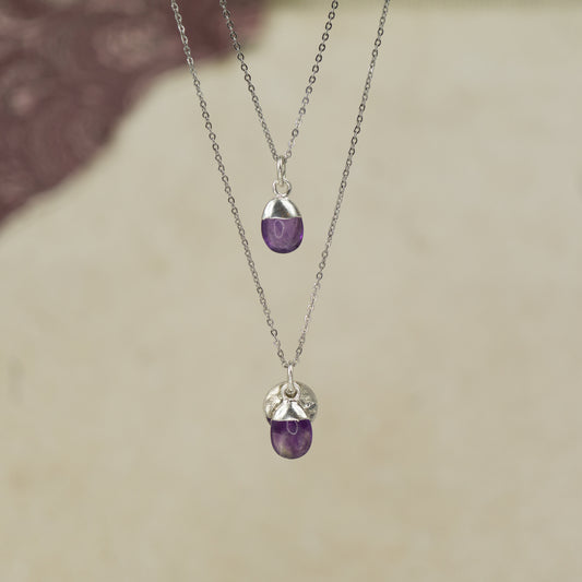 Tumbled Amethyst Pendant