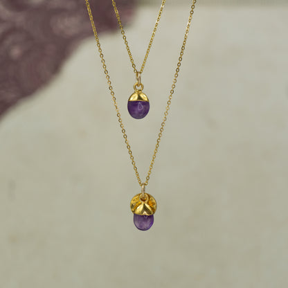 Tumbled Amethyst Pendant