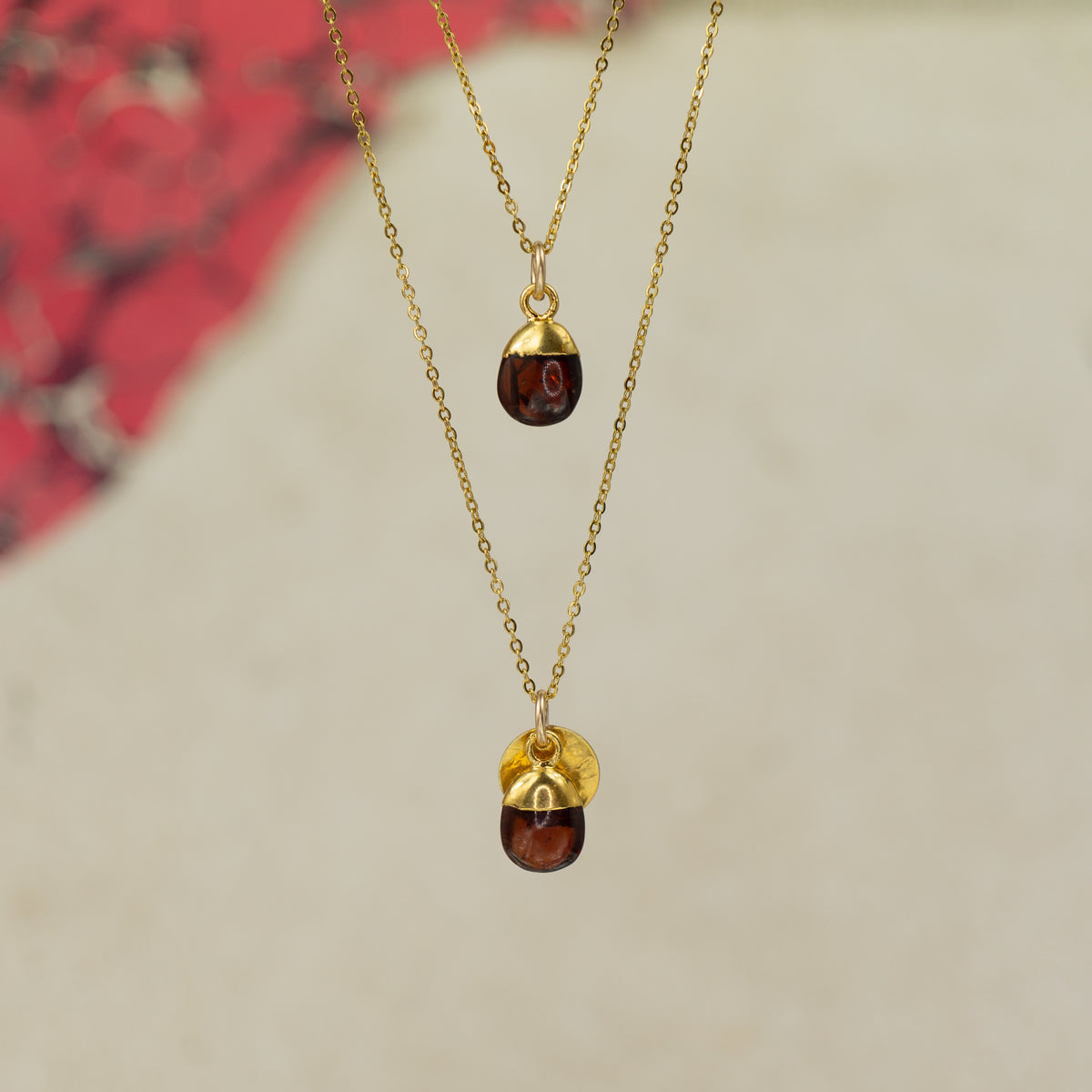 Tumbled Garnet Pendant
