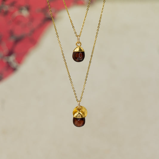 Tumbled Garnet Pendant