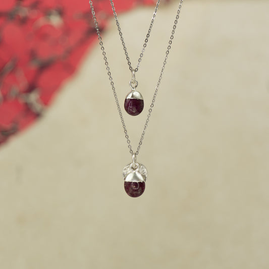 Tumbled Ruby Pendant