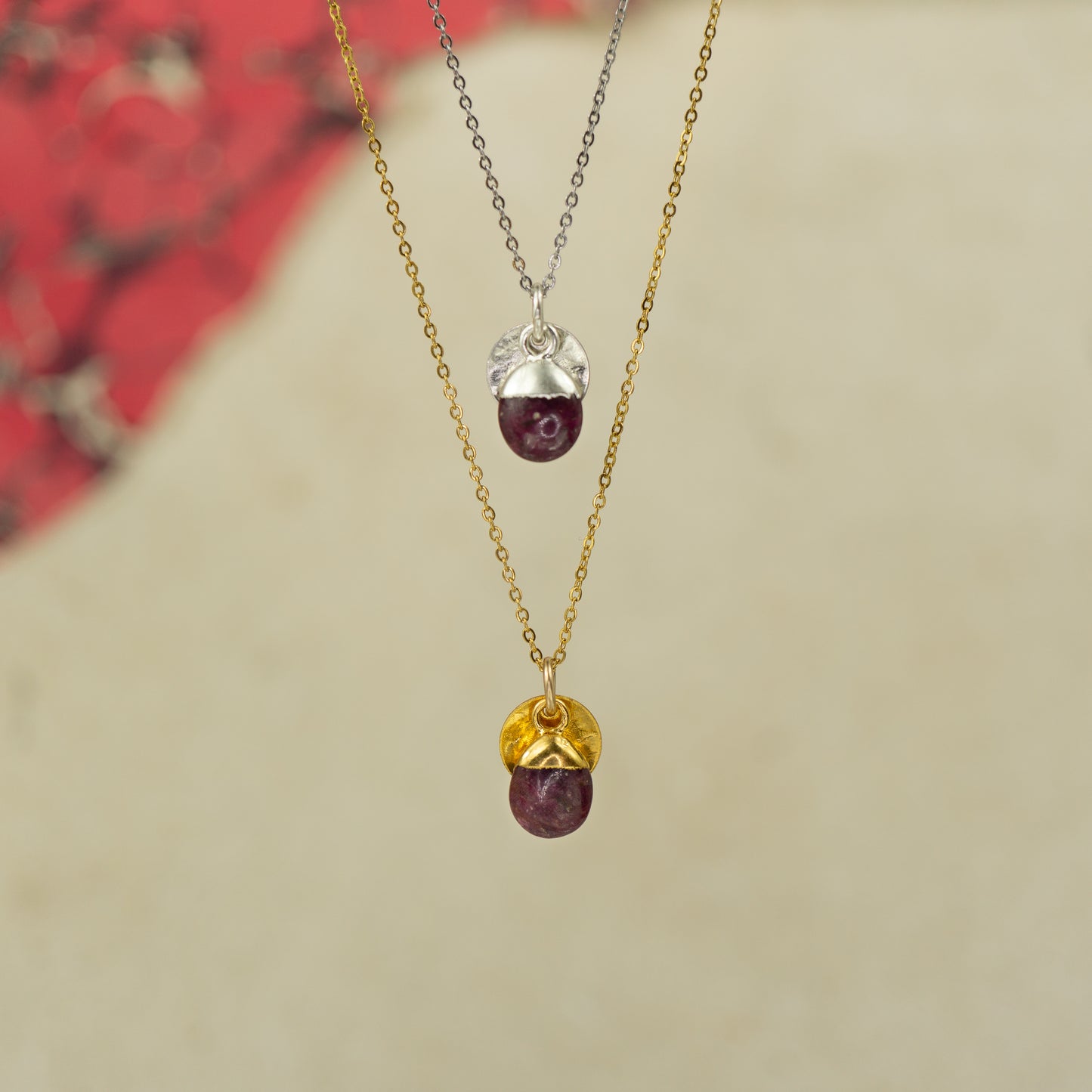 Tumbled Ruby Pendant