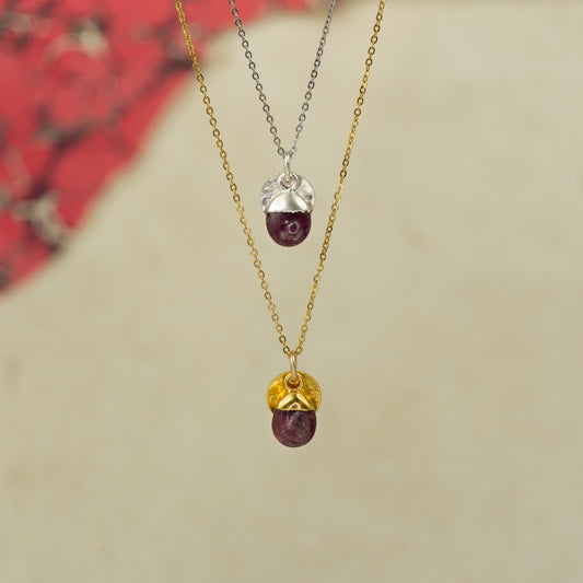 Tumbled Ruby Pendant
