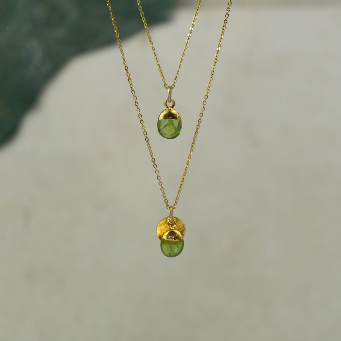 Tumbled Peridot Pendant