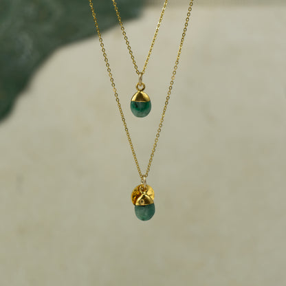 Tumbled Emerald Pendant