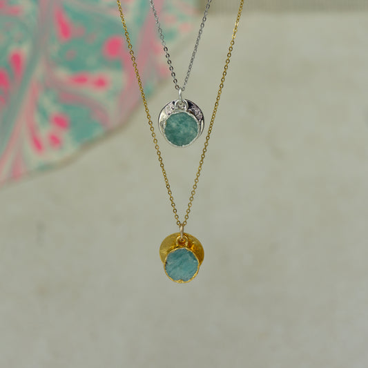 Round Amazonite Pendant