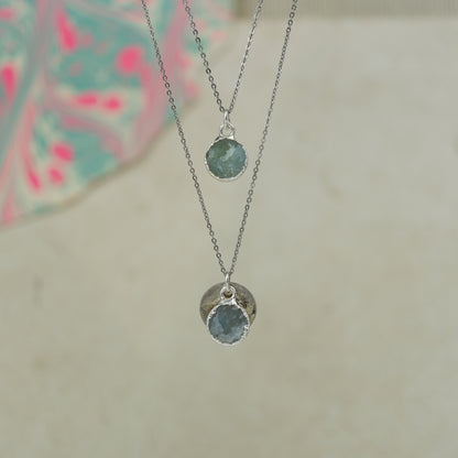 Round Aquamarine Pendant