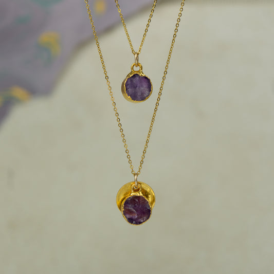 Round Amethyst Pendant