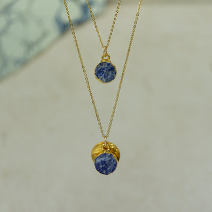 Calming Lapis Lazuli Beaded Necklace