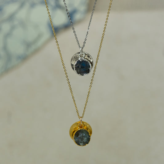 Round Labradorite Pendant