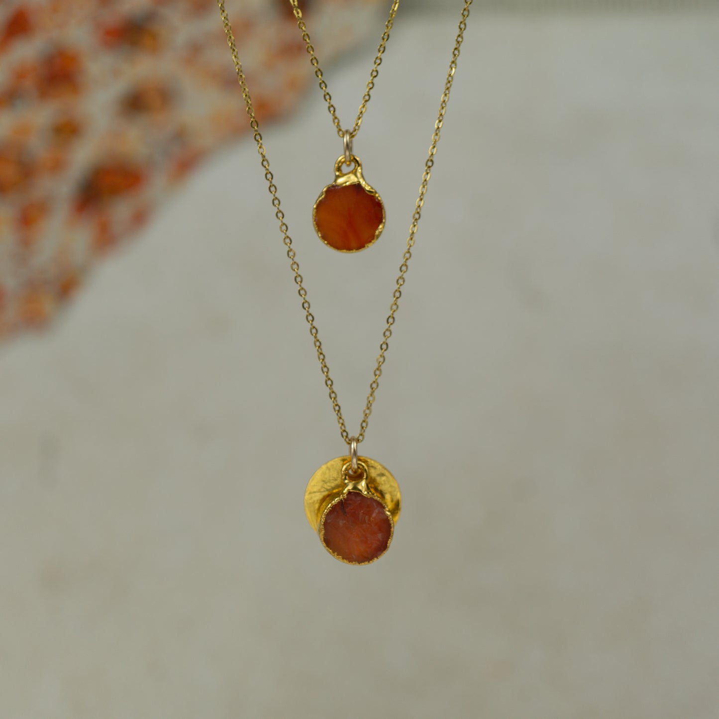 Round Carnelian Pendant