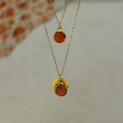 Round Carnelian Pendant