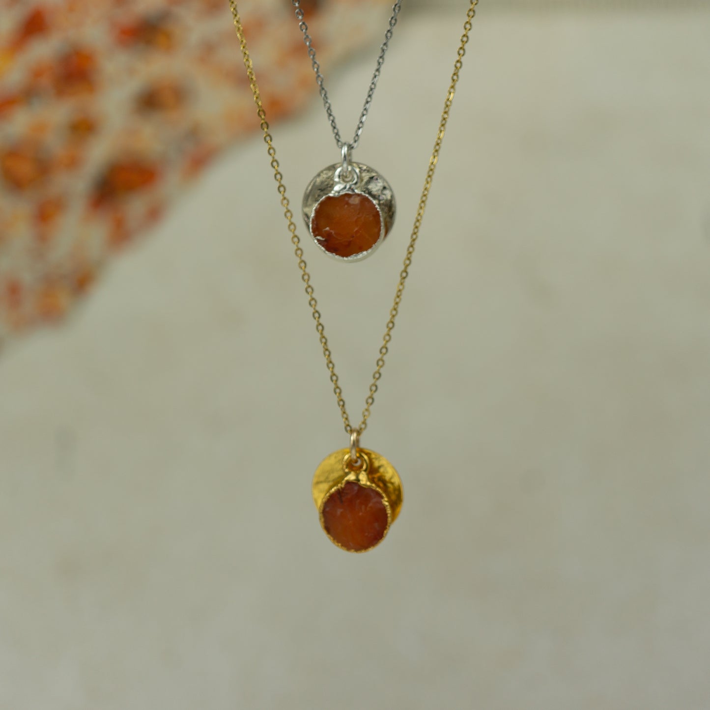 Round Carnelian Pendant