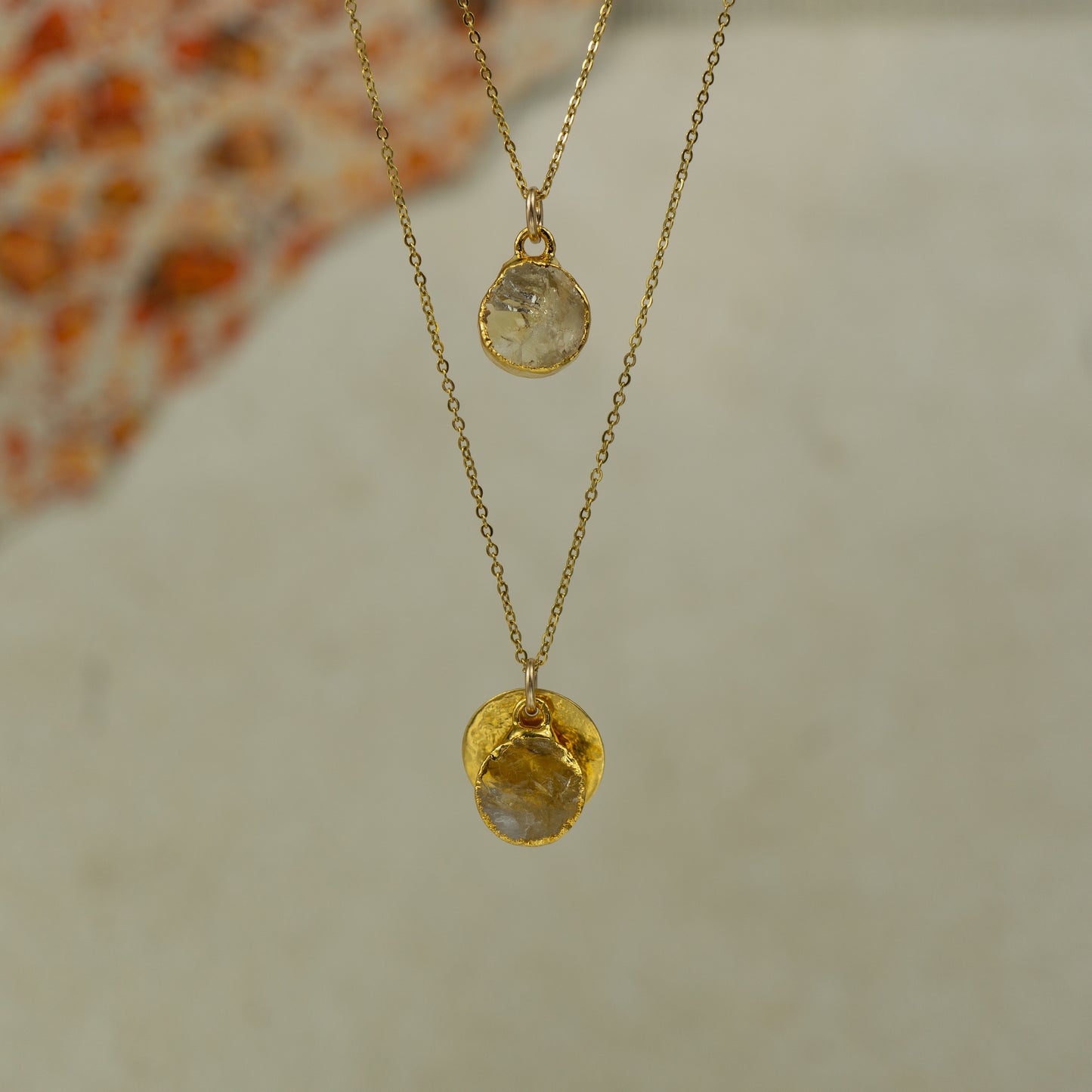 Round Citrine Pendant