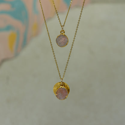 Round Rose Quartz Pendant