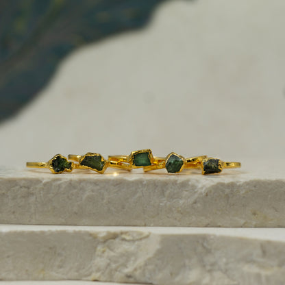 Green Tourmaline Stacking Ring