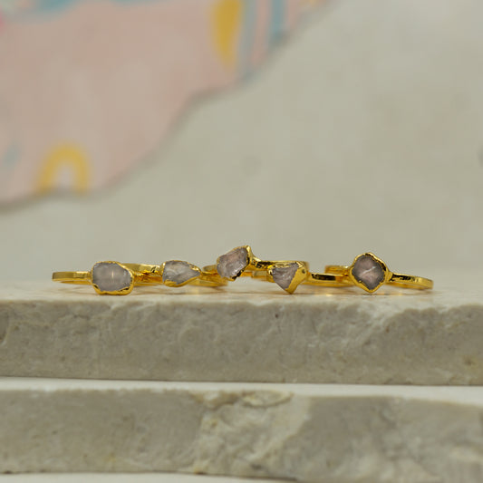 Rose Quartz Stacking Ring