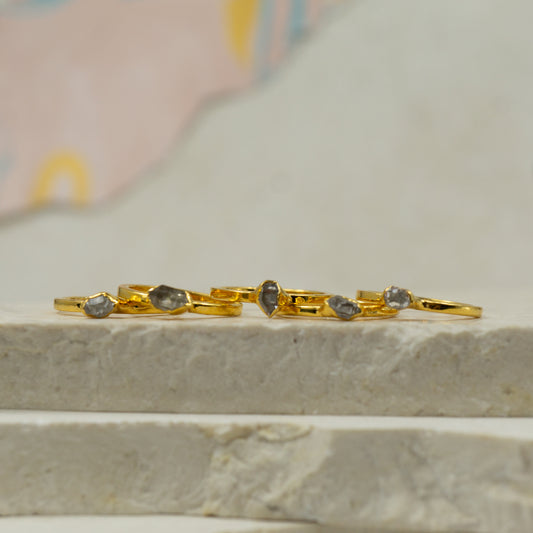Herkimer Diamond Stacking Ring