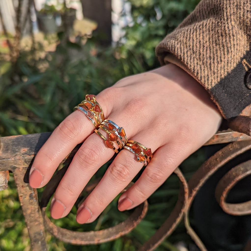 Carnelian Stacking Rings – Roccabella